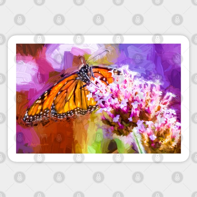 Monarch Butterfly Sticker by JohnCorney